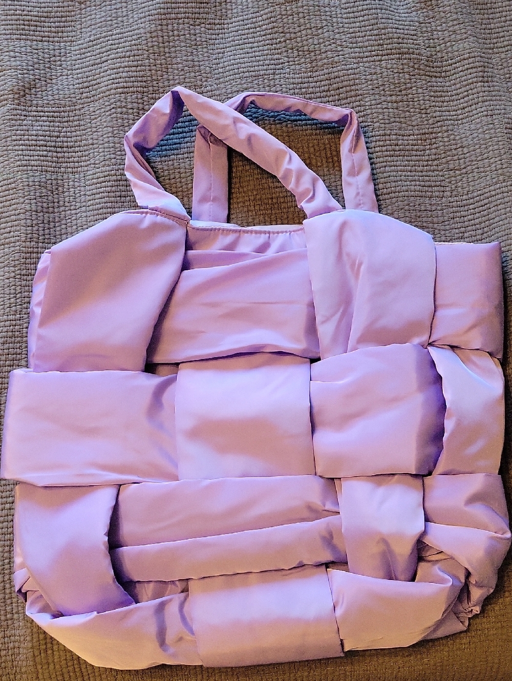 Ichi Lavender Padded Woven Tote Bag - Women